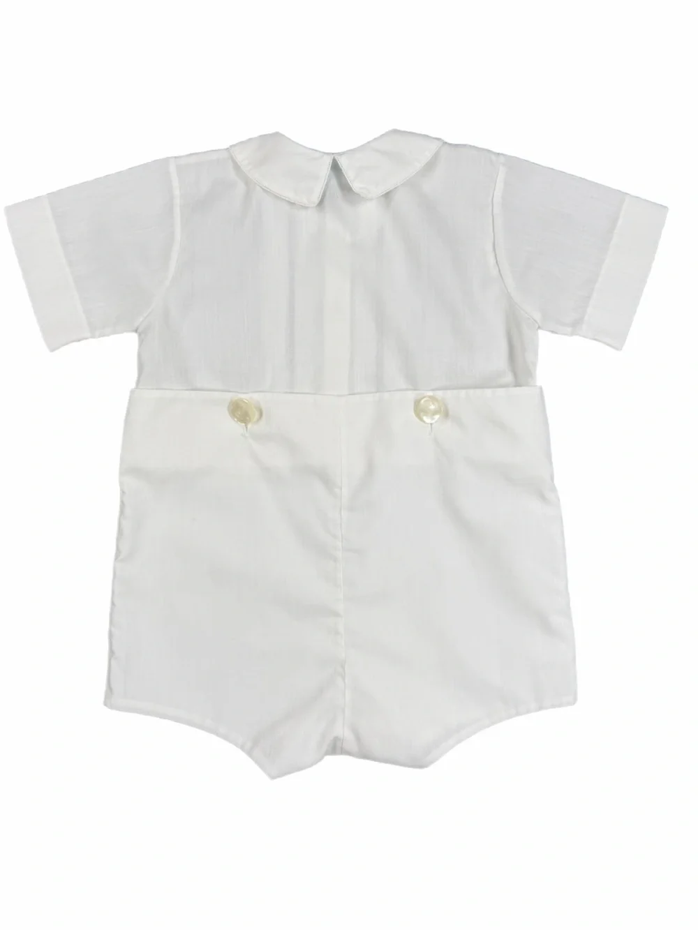 FELTMAN BROS Baby Boys White Two Piece Classic Bobby Suit - 9M